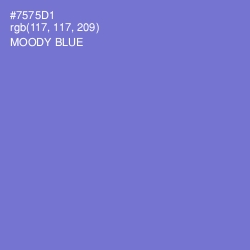#7575D1 - Moody Blue Color Image